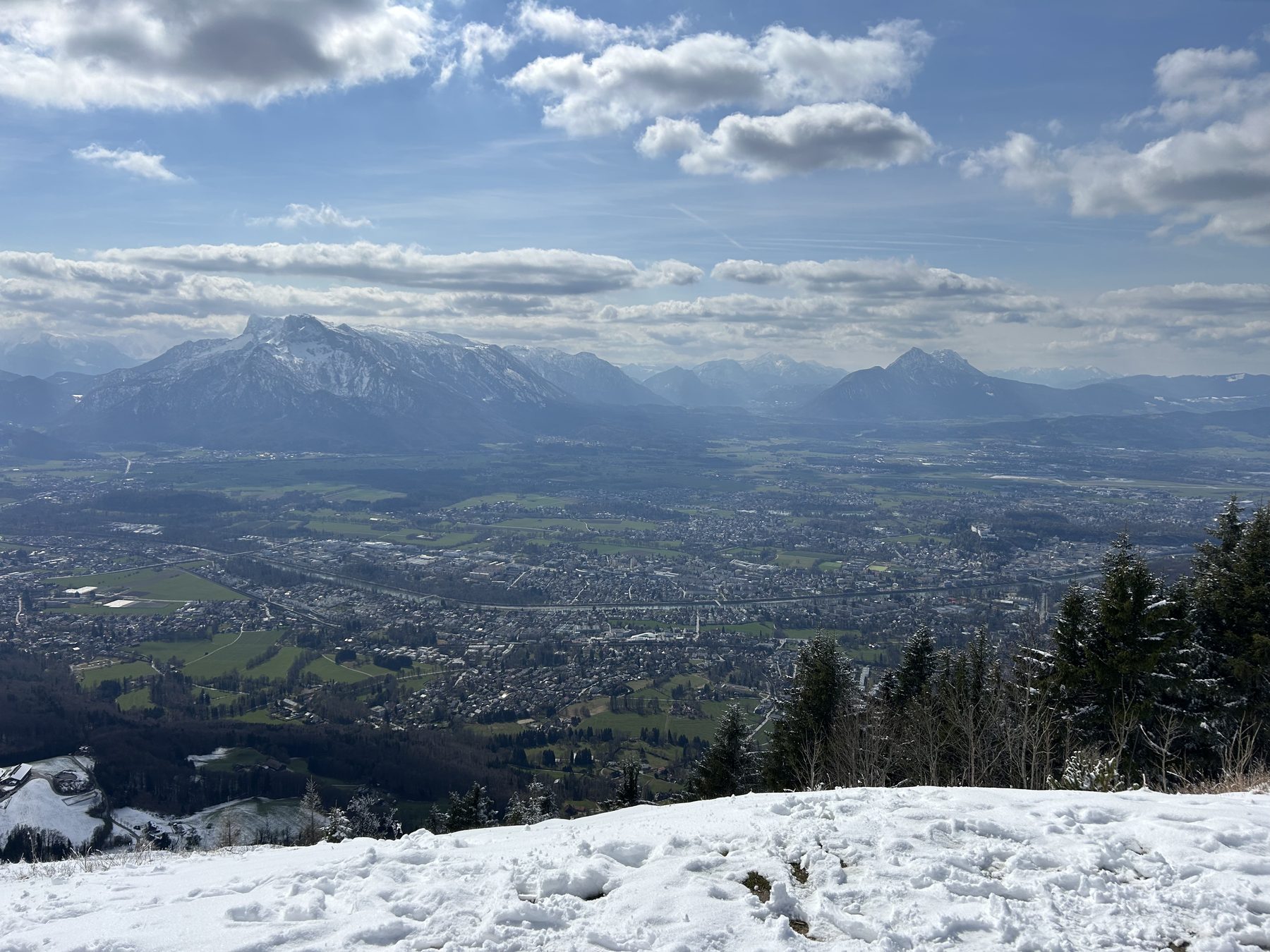 Views from the summit of Gaisberg above Salzburg