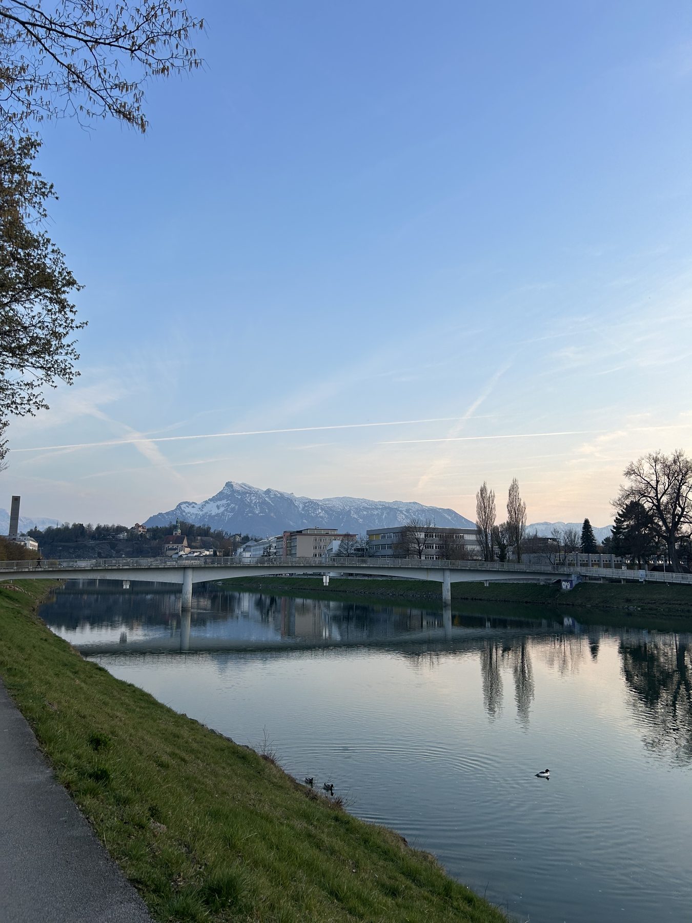 The Salzach River in Salzburg near where we stayed